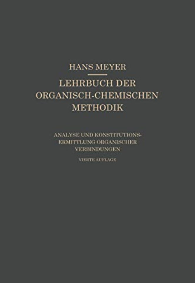 Analyse und Konstitutionsermittlung Organischer Verbindungen