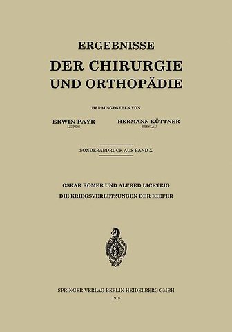 Die Kriegsverletzungen der Kiefer