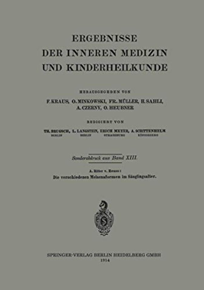 Die verschiedenen Melaenaformen im Säuglingsalter