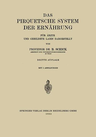 Das Pirquetsche System der Ernährung