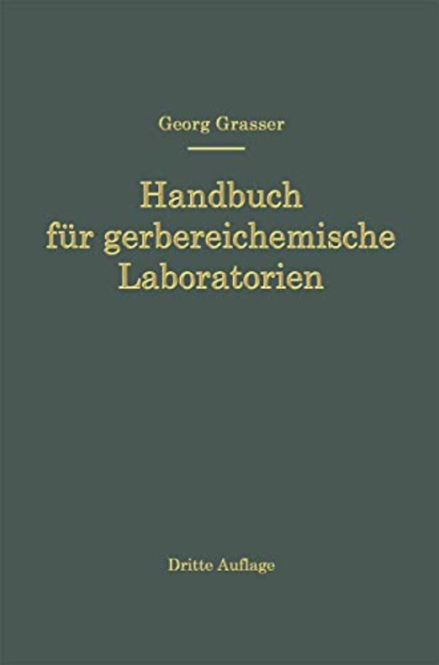 Handbuch für Gerbereichemische Laboratorien