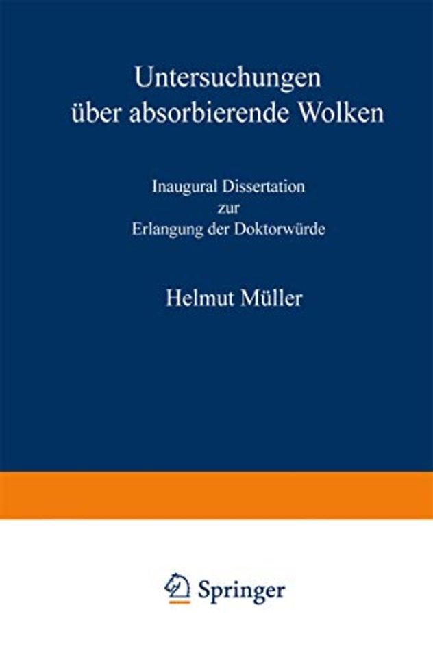 Untersuchungen über absorbierende Wolken