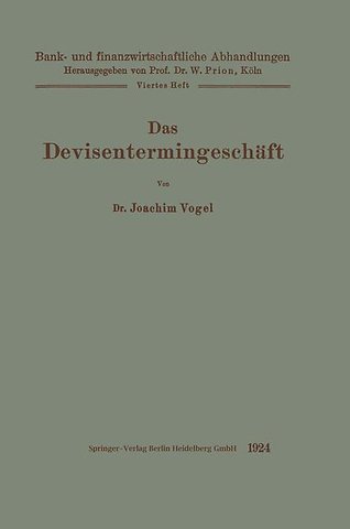 Das Devisentermingeschäft