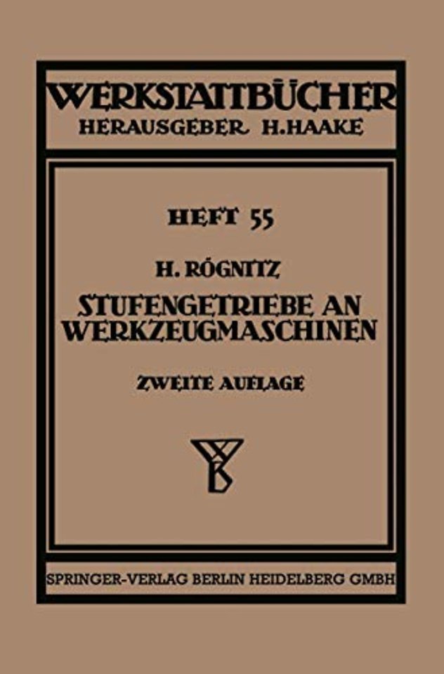 Stufengetriebe an Werkzeugmaschinen mit kreisender Hauptbewegung