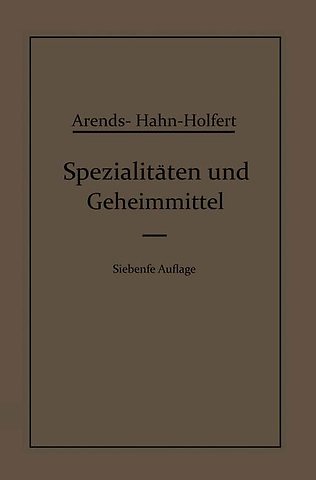 Spezialitäten und Geheimmittel