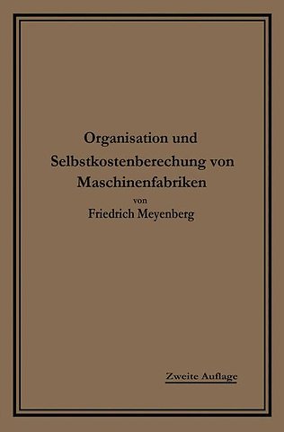 Einführung in die Organisation von Maschinenfabriken