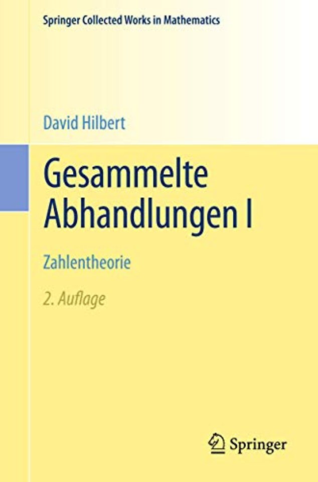 Gesammelte Abhandlungen I