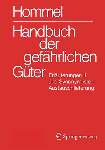 Handbuch der gefährlichen Güter. Erläuterungen II. Austauschlieferung, Dezember 2019