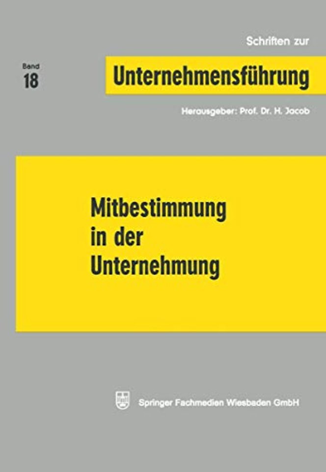 Mitbestimmung in der Unternehmung