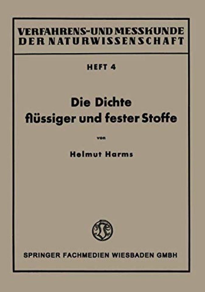 Die Dichte flüssiger und fester Stoffe
