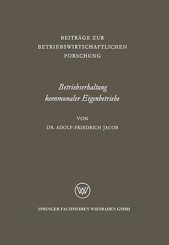 Betriebserhaltung kommunaler Eigenbetriebe
