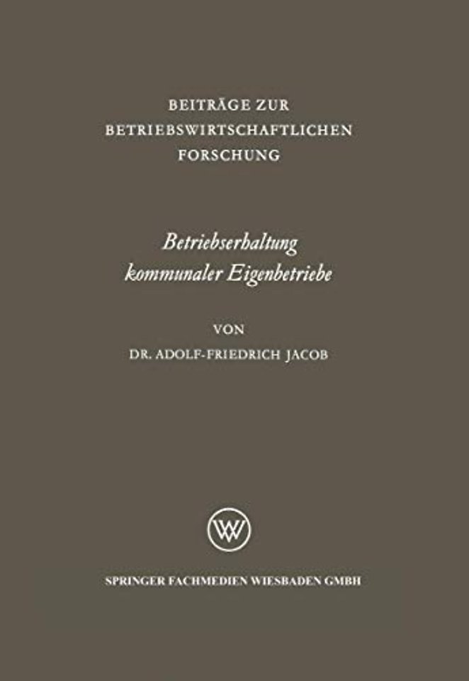Betriebserhaltung kommunaler Eigenbetriebe
