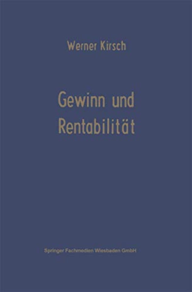 Gewinn und Rentabilität