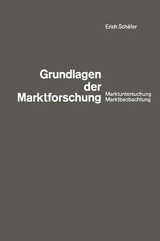 Grundlagen der Marktforschung