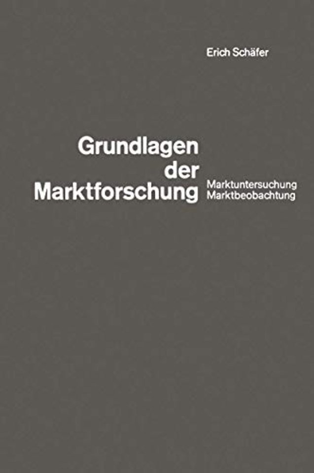 Grundlagen der Marktforschung