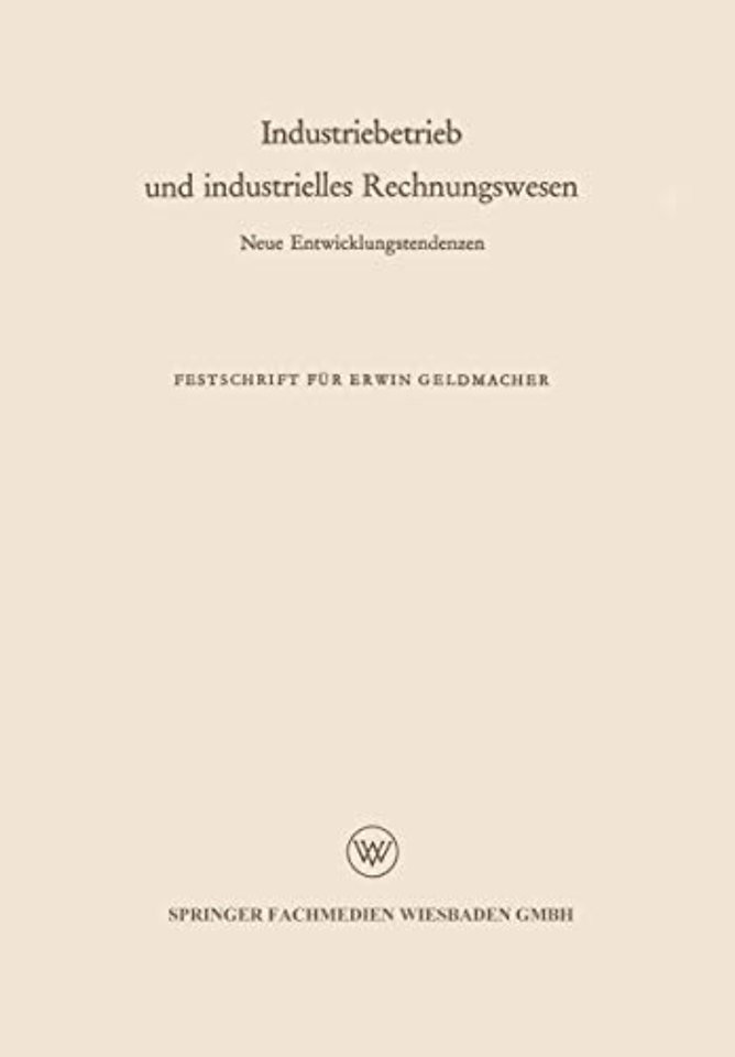 Industriebetrieb und industrielles Rechnungswesen