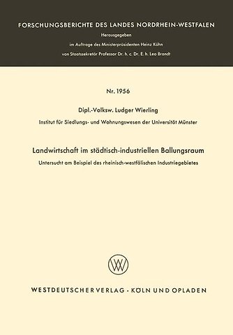 Landwirtschaft im städtisch-industriellen Ballungsraum