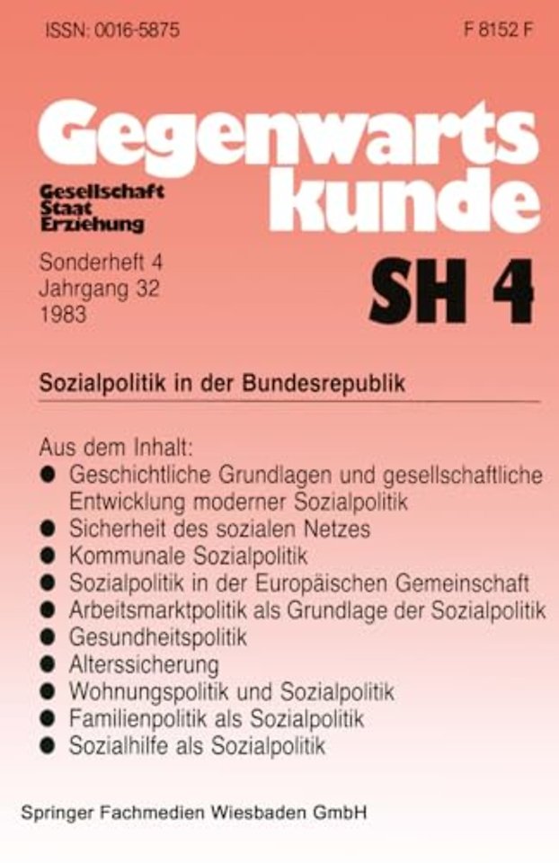 Sozialpolitik in der Bundesrepublik