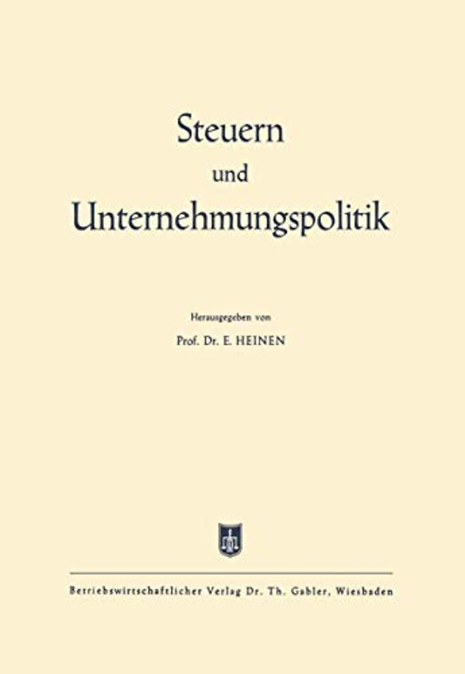Steuern und Unternehmungspolitik