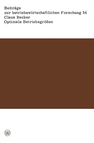 Optimale Betriebsgrößen