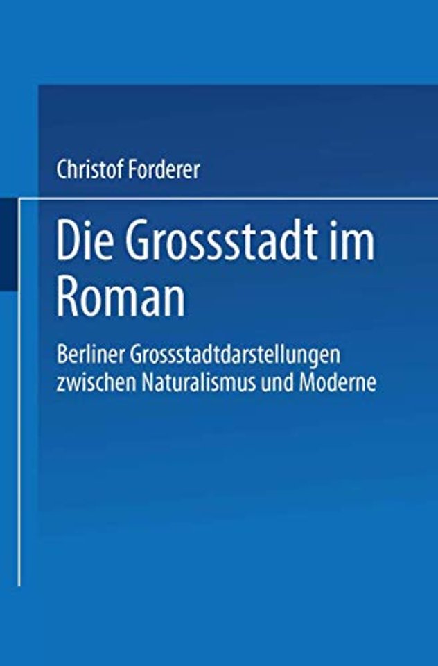 Die Großstadt im Roman