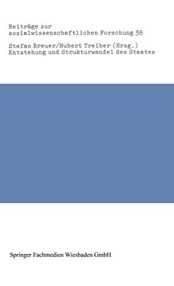 Entstehung und Strukturwandel des Staates