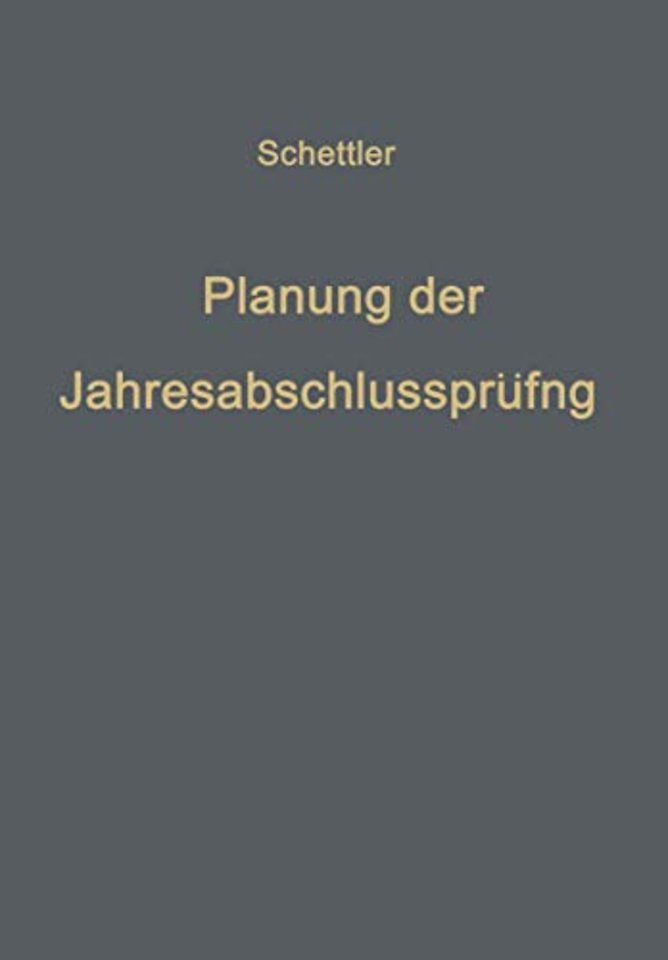 Planung der Jahresabschlußprüfung
