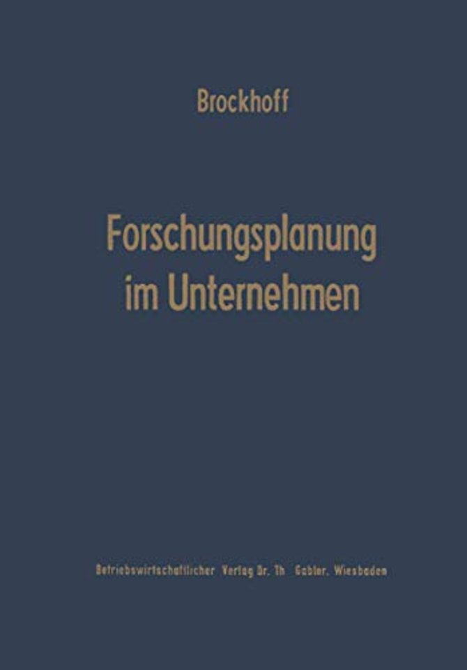 Forschungsplanung im Unternehmen