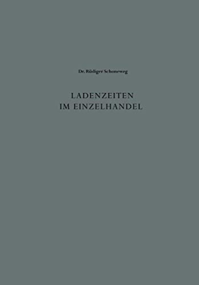 Ladenzeiten im Einzelhandel