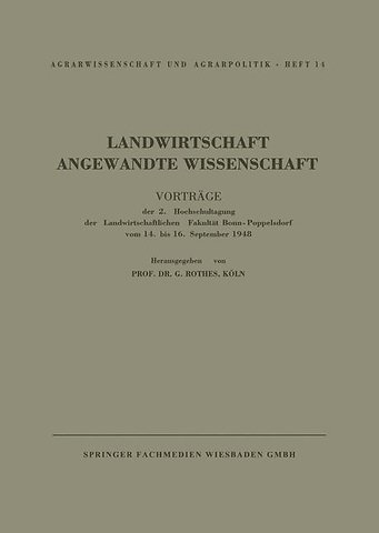 Landwirtschaft Angewandte Wissenschaft