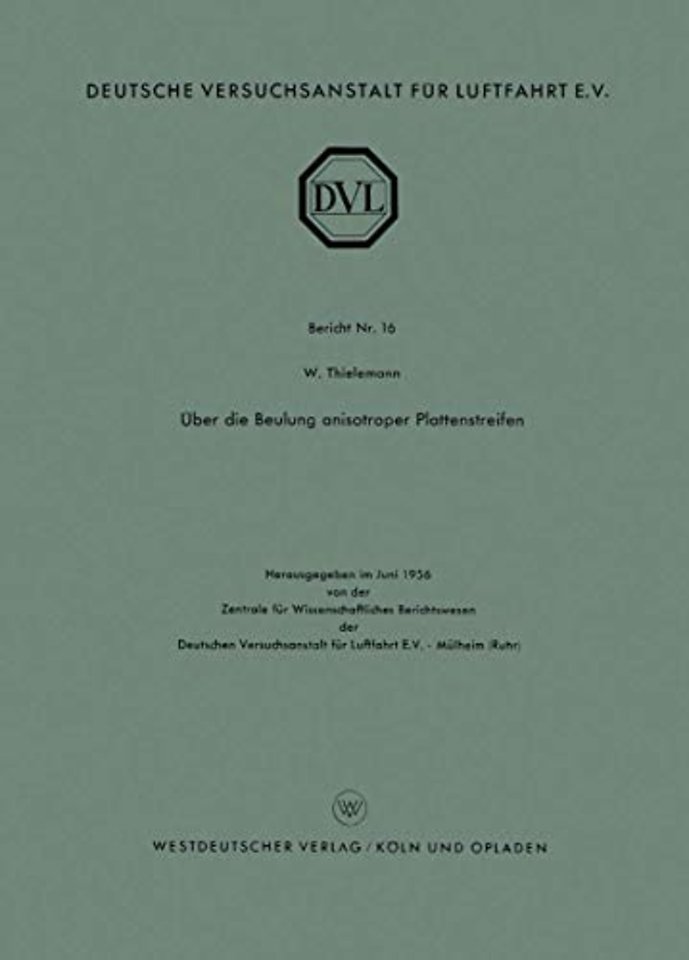Über die Beulung anisotroper Plattenstreifen