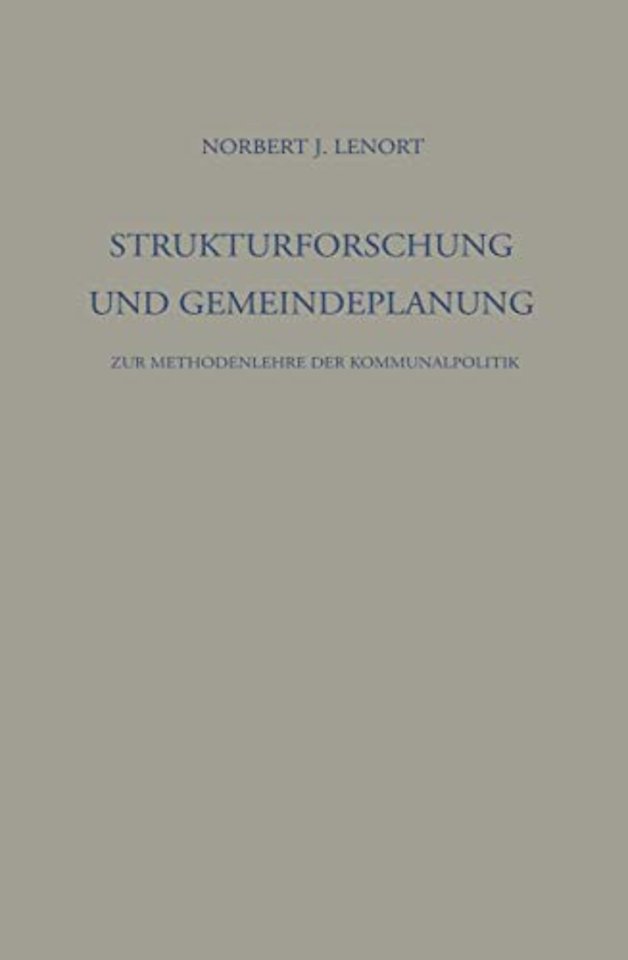 Strukturforschung und Gemeindeplanung