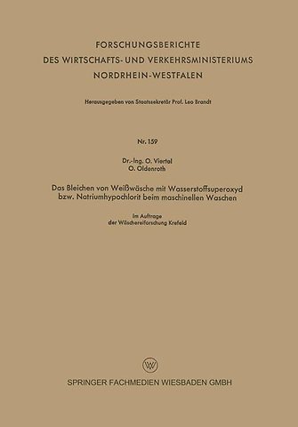 Das Bleichen von Weißwäsche mit Wasserstoffsuperoxyd bzw. Natriumhypochlorit beim maschinellen Waschen