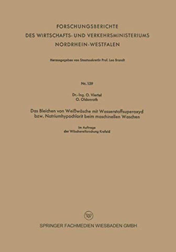 Das Bleichen von Weißwäsche mit Wasserstoffsuperoxyd bzw. Natriumhypochlorit beim maschinellen Waschen