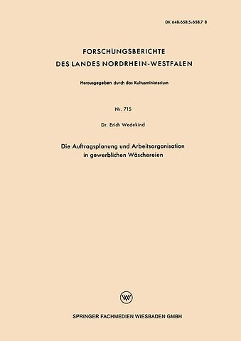 Die Auftragsplanung und Arbeitsorganisation in gewerblichen Wäschereien