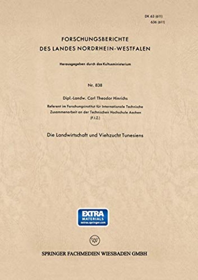 Die Landwirtschaft und Viehzucht Tunesiens