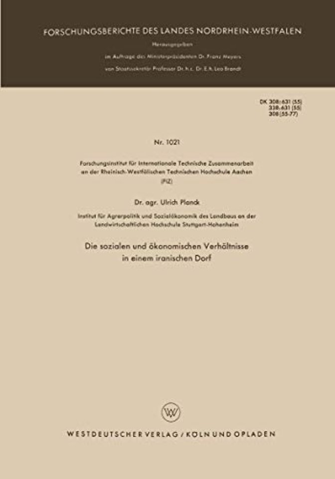 Die sozialen und ökonomischen Verhältnisse in einem iranischen Dorf