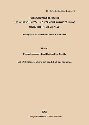 Die Wirkungen von Lärm auf den Schlaf des Menschen