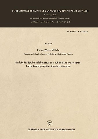 Einfluß der Spülkanalabmessungen auf den Ladungswechsel kurbelkastengespülter Zweitakt-Motoren