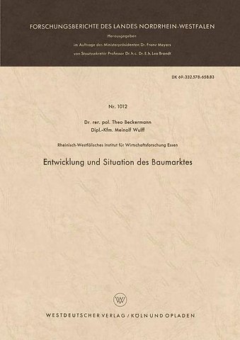 Entwicklung und Situation des Baumarktes