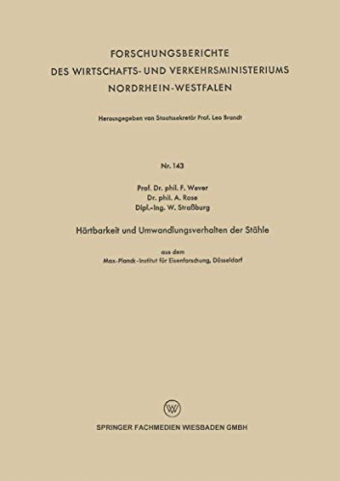 Härtbarkeit und Umwandlungsverhalten der Stähle
