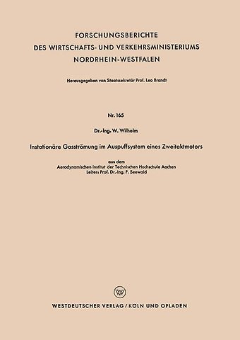Instationäre Gasströmung im Auspuffsystem eines Zweitaktmotors