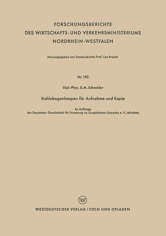 Kohlebogenlampen für Aufnahme und Kopie