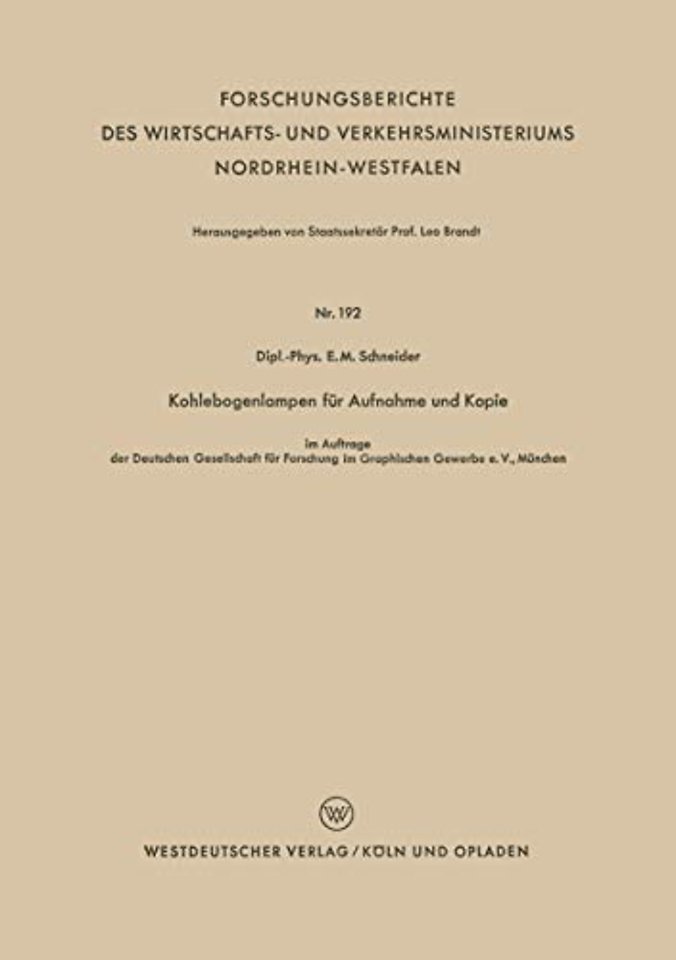 Kohlebogenlampen für Aufnahme und Kopie