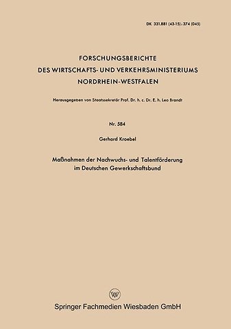 Maßnahmen der Nachwuchs- und Talentförderung im Deutschen Gewerkschaftsbund