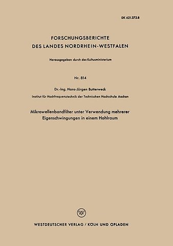 Mikrowellenbandfilter unter Verwendung mehrerer Eigenschwingungen in einem Hohlraum