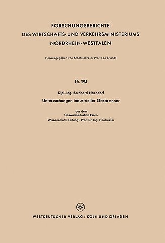 Untersuchungen industrieller Gasbrenner