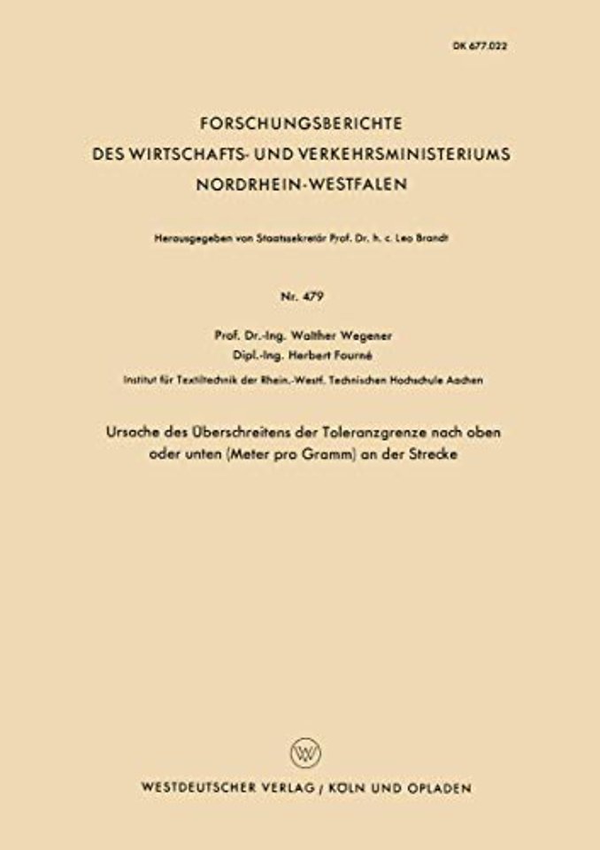 Ursache des Überschreitens der Toleranzgrenze nach oben oder unten (Meter pro Gramm) an der Strecke