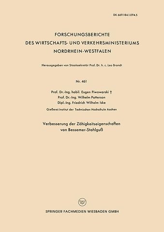 Verbesserung der Zähigkeitseigenschaften von Bessemer-Stahlguß