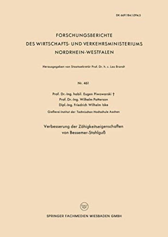 Verbesserung der Zähigkeitseigenschaften von Bessemer-Stahlguß